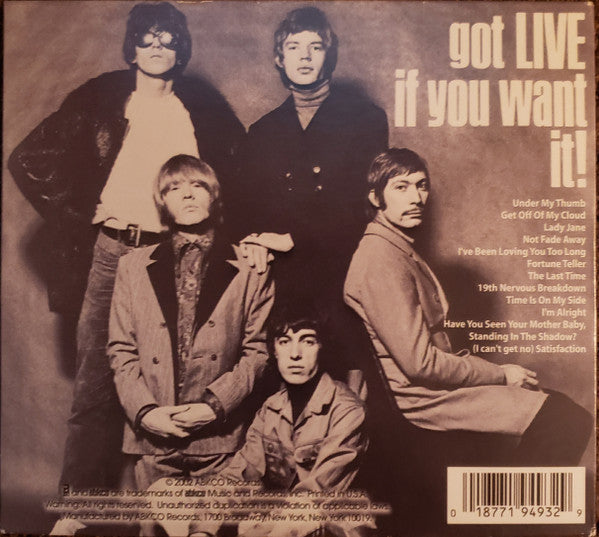 The Rolling Stones : Got Live If You Want It! (SACD, Hybrid, Album, Mono, RE, RM, Dig)