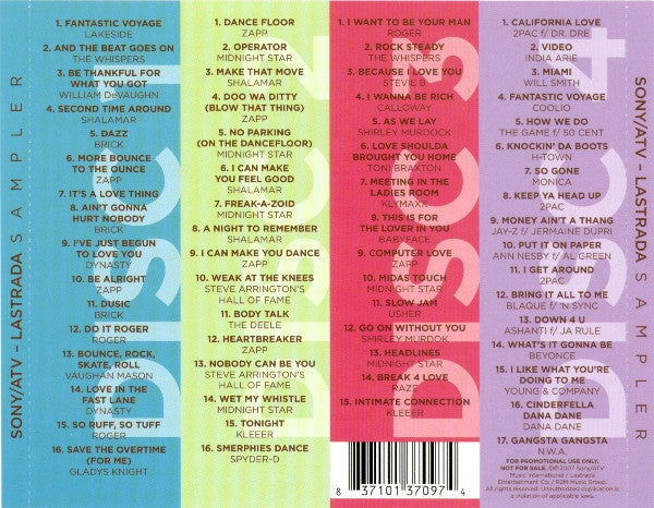 Various : Sony/ATV - Lastrada Sampler (4xCD, Promo, Smplr)