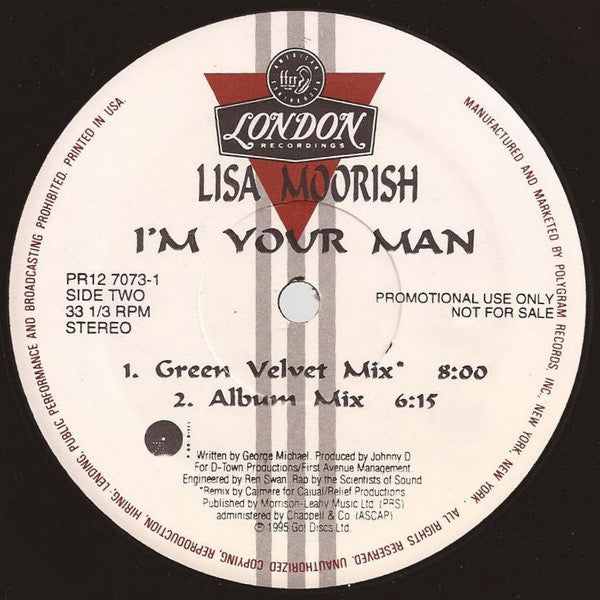 Lisa Moorish : I'm Your Man (12", Promo)