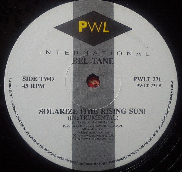 Bel Tane : Solarize (The Rising Sun) (12")