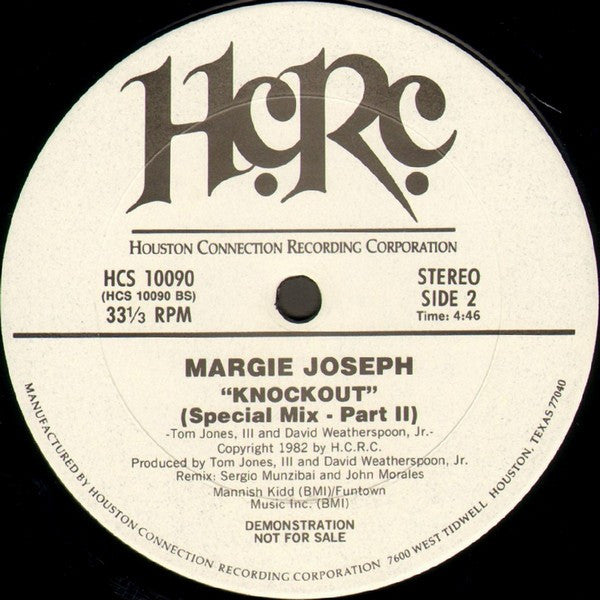 Margie Joseph : Knockout (Special Mix) (12", Promo)