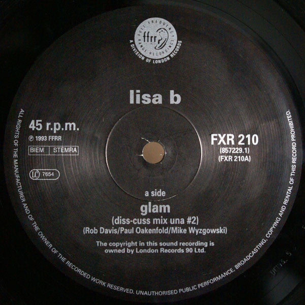 Lisa B : Glam (12")