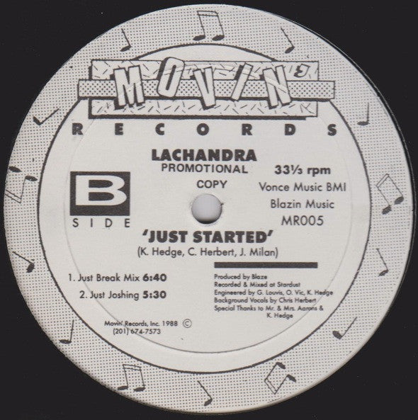 LaChandra : Just Started (12", Promo)