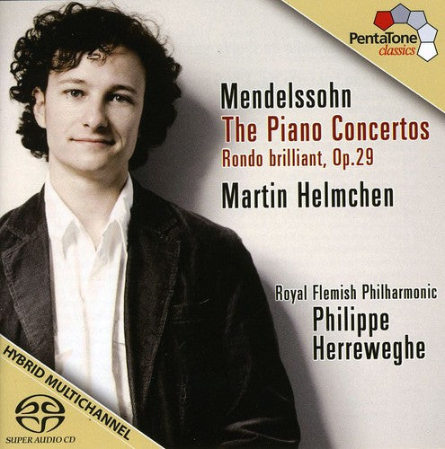 the album cover for Martin Helmchen - Piano Concertos 1 & 2 / Rondo Brilliant
