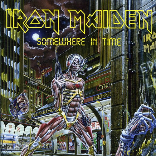 the album cover for Iron Maiden - Somewhere In Time [Import]