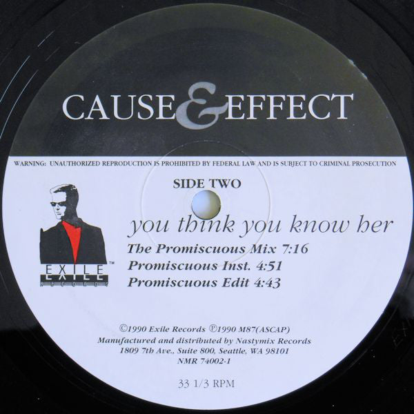 Cause & Effect : You Think You Know Her (12", Single)