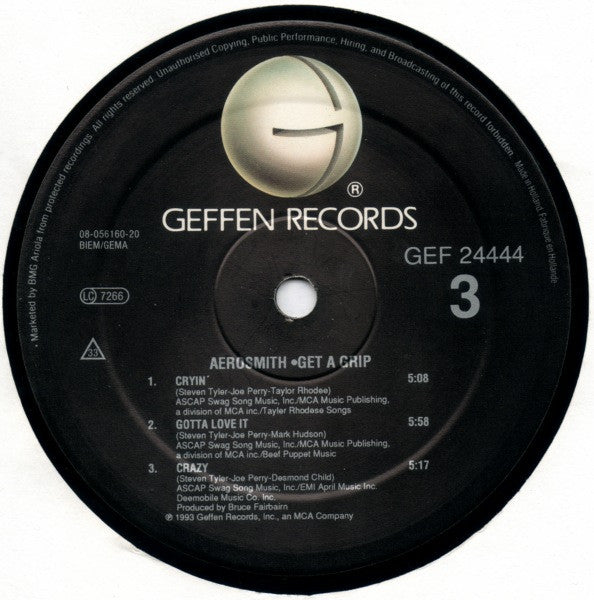 Aerosmith : Get A Grip (2xLP, Album)