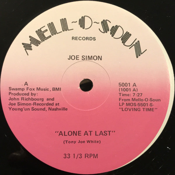 Joe Simon : Alone At Last (12")