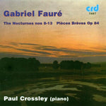 the album cover for Paul Crossley, piano - Nocturnes 8-13