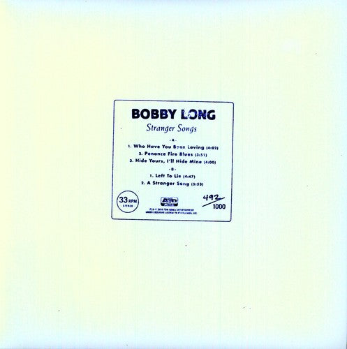 the album cover for Bobby Long - Stranger Songs (10")