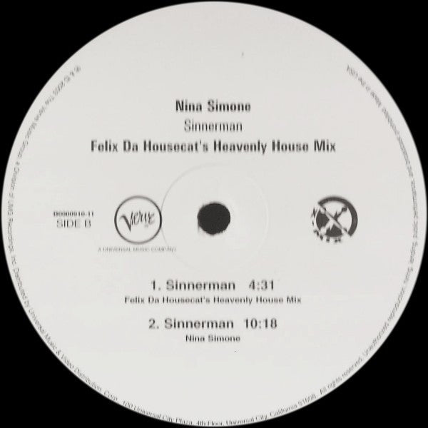 Nina Simone : Sinnerman (Felix Da Housecat's Heavenly House Mix) (12")