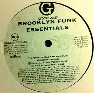 Brooklyn Funk Essentials : The Creator Has A Master Plan (2x12", Promo)