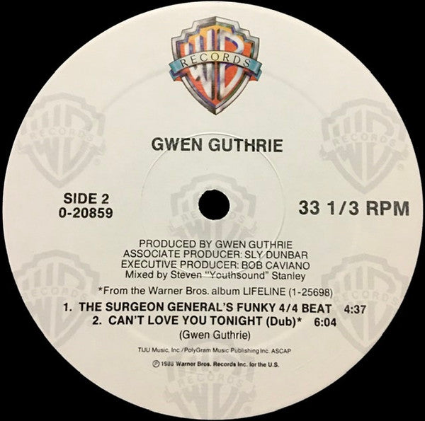 Gwen Guthrie : Can't Love You Tonight (12", Maxi, All)