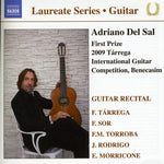 the album cover for Morricone/Tarrega/Torroba/Sor - Laureate Guitar Series: Adriano Del Sal Recital