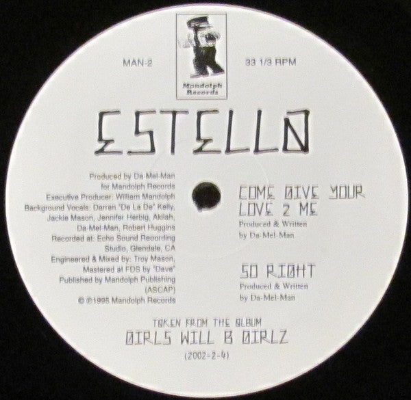 Estello : Come Give Your Love 2 Me (12")