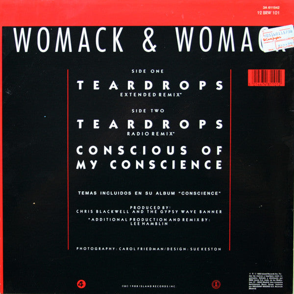 Womack & Womack : Teardrops (12", Maxi)