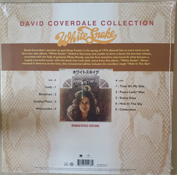 David Coverdale : White Snake (LP, Album, Ltd, RE, RM, Cok)