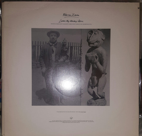 Warren Zevon : Detox Mansion / Leave My Monkey Alone (12", Pro)