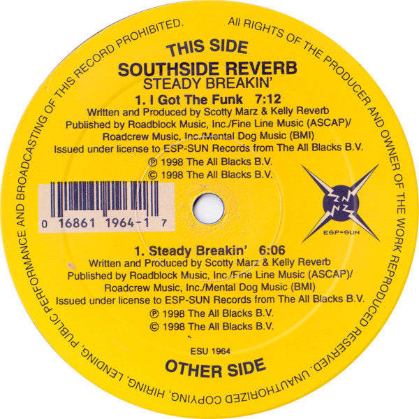 Southside Reverb : Steady Breakin' (12")