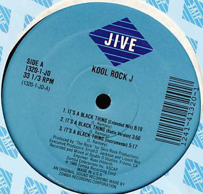 Kool Rock J* : It's A Black Thing / Too High (12")