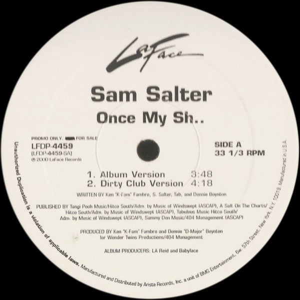 Sam Salter : Once My Sh.. (12", Promo)