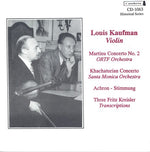 the album cover for Louis Kaufman - Historical Violin Recordings
