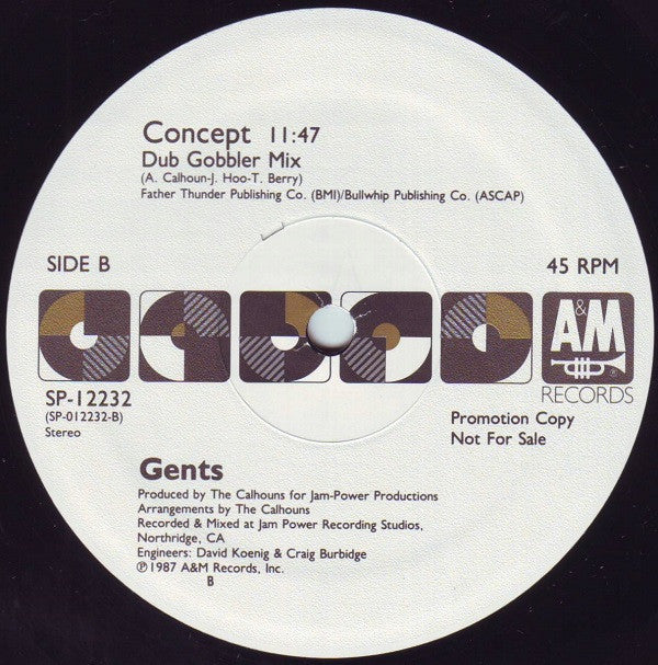 Gents : Concept (12", Promo, B -)