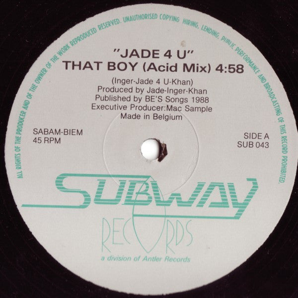 Jade 4U : That Boy (Acid Mix) (12")