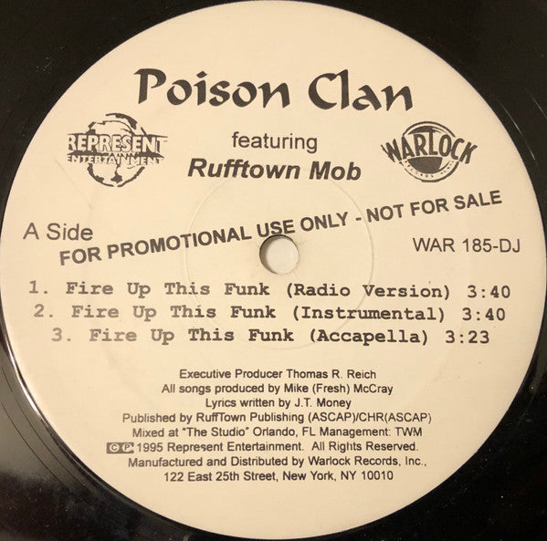Poison Clan Featuring Rufftown Mob : Fire Up This Funk / Ahead Of My Time (12", Single, Promo)
