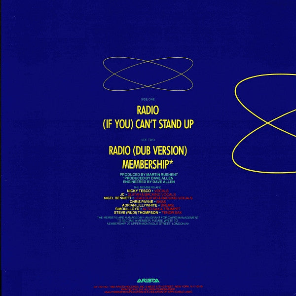 The Members : Radio (12", Promo)