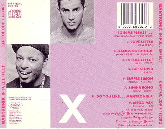 Mantronix : In Full Effect (CD, Album, RE)