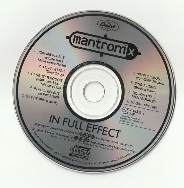 Mantronix : In Full Effect (CD, Album, RE)