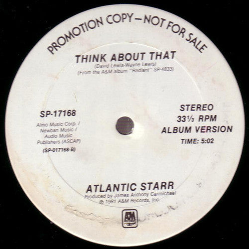 Atlantic Starr : Think About That (12", Promo)