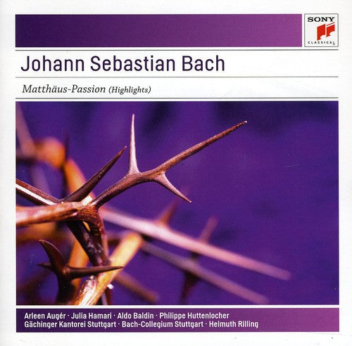 the album cover for Bach JS / Auger / Bach Collegium / Rilling - Matthaus-Passion (Highlights)