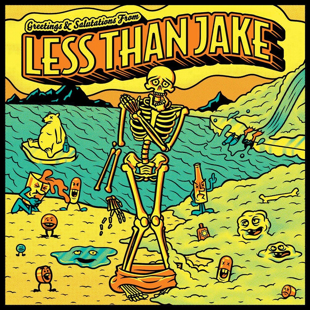 the album cover for Less Thank Jake - Greetings & Salutations