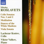 the album cover for N. Roslavets - Works for Cello & Piano