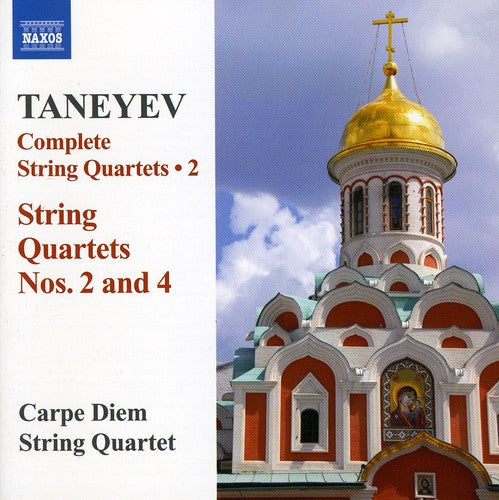 the album cover for S.I. TANEYEV - String Quartets 2 & 4