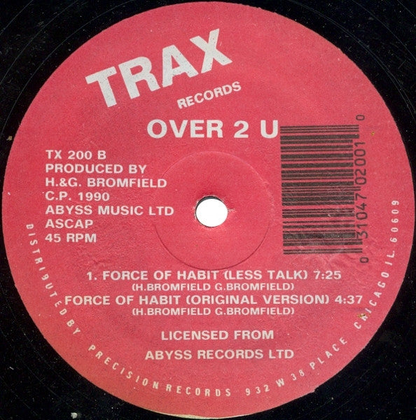 Over 2 U : Force Of Habit (12")