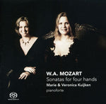 the album cover for W.A. Mozart - Sonatas for Four Hands
