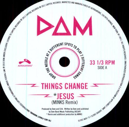 Dom - Things Change / Jesus (レコード)