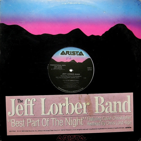The Jeff Lorber Band : Best Part Of The Night (12", Promo)