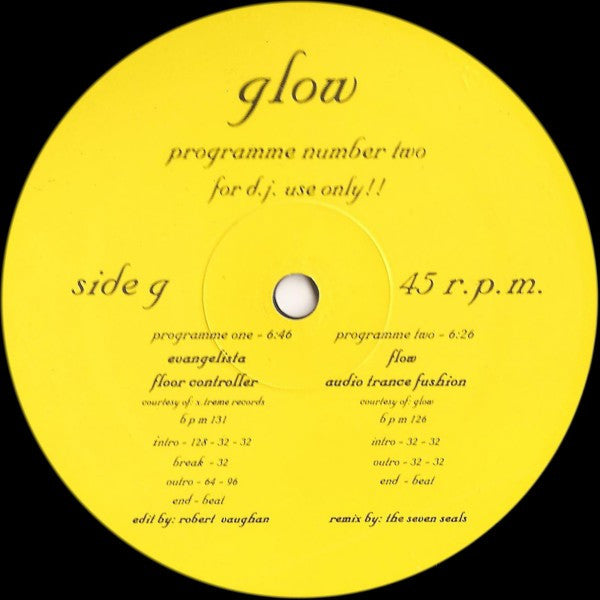 Various : Glow - Programme Number Two (2x12", Comp, Promo)