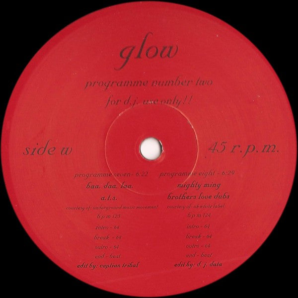 Various : Glow - Programme Number Two (2x12", Comp, Promo)