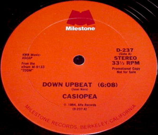 Casiopea : Down Upbeat / Zoom (12", Promo)