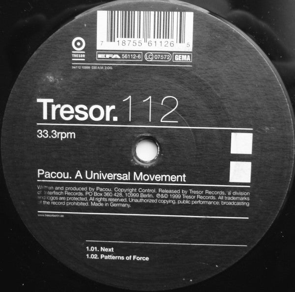 Pacou : A Universal Movement (12")