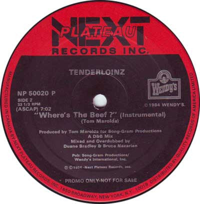 Tenderloinz : Where's The Beef ? (12", Promo)