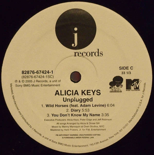 Alicia Keys : Unplugged (2xLP, Album)