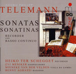 the album cover for Telemann / Heiko Ter Scheggeto / Meniker / Aghassi - Sonatas for Recorder & Basso Continuo