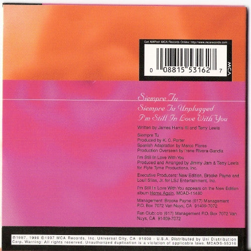 New Edition : Siempre Tu(I'm Still In Love With You) (CD, Single)