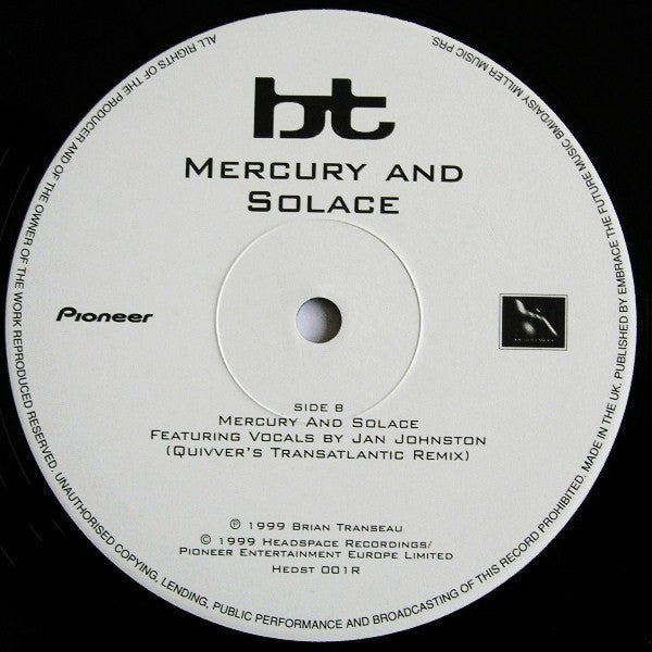 BT : Mercury And Solace (Disc 2) (12", Single)